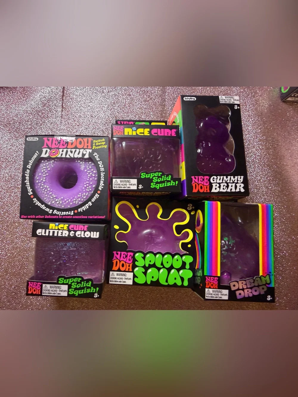 Needoh Purple Squishy Bundle 6pc